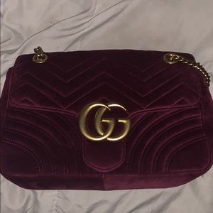 Gucci purse GG Marmont Flap Bag Matelasse velvet